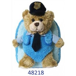 BP48218-Police Bear Plush Backpack